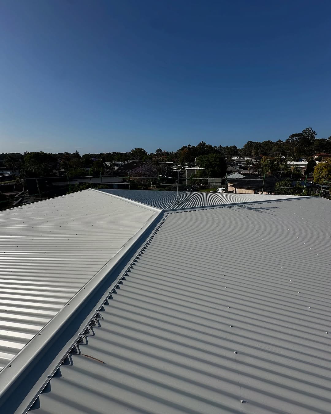 Completed residential roofing project